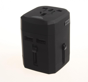 ADAPTOR AC UNIVERSAL 2 USB 2.5A 163 BLK