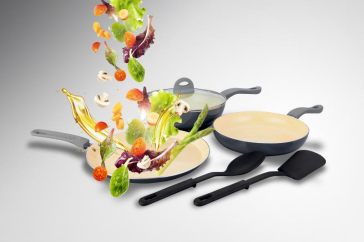 ALEGRIA,SET 3 TIGAI + 2 SPATULE,CERAMICA