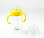 Biberon antrenament cu pai 270 ml galben (3m+) 1451 Nuvita