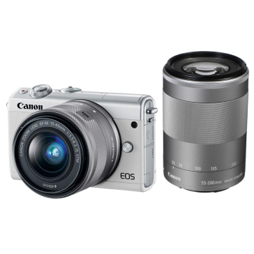 CAMERA FOTO EOS M100 KIT15-45 + 55-200WH