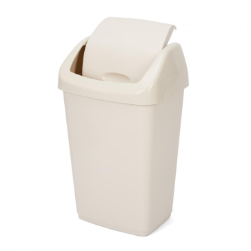 Cos gunoi cu capac batant,15 L,Kara,BEJ