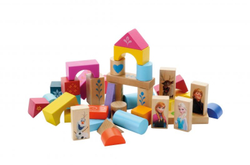 Cuburi de lemn, Frozen, 50 buc