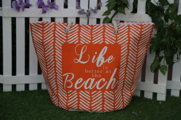 GEANTA PLAJA LIFE 38X55 CM PORTOCALIE