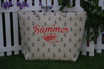 GEANTA PLAJA SUMMER 35X43 CM CREM