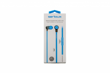 IN-EAR HEADPHONES WITH MIC SERIOUX BLUE