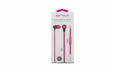 IN-EAR HEADPHONES WITH MIC SERIOUX PINK