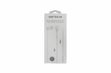 IN-EAR HEADPHONES WITH MIC SERIOUX WHITE