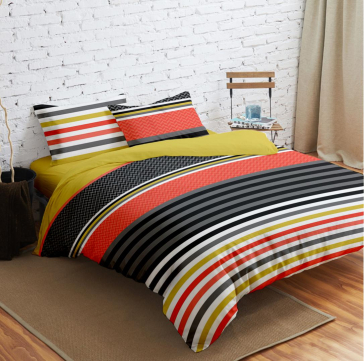 LENJERIE DE PAT DBL MICROFIBRA STRIPES