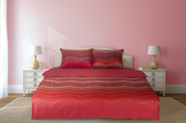 LENJERIE PAT DBL 4PCS 132TC-FOUTA RED