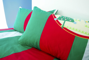 LENJERIE PAT DBL 4PCS 132TC-GREEN XMAS