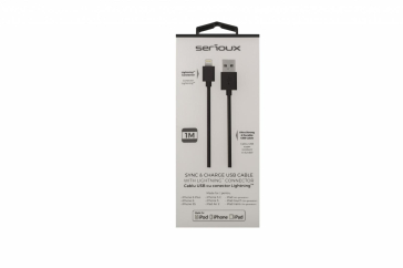 LIGHTNING CABLE SRX MFI 1M BLACK