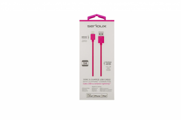 LIGHTNING CABLE SRX MFI 1M PINK