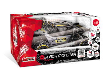 MASINA CU TELECOMANDA BLACK MONSTER 1:12