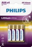 PH LITHIUM ULTRA AAA 4-BLISTER