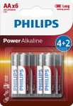 PH POWER ALKALINE AA 4+2-BLISTER PROMO
