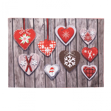 Placemat 33x45 cm Xmas Gri