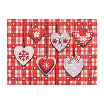Placemat 33x45 cm Xmas Rosu