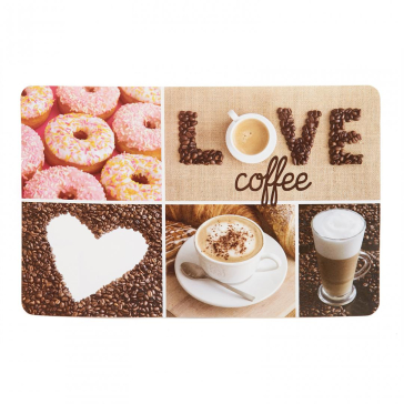 Placemat plastic 23x43 cm Coffee