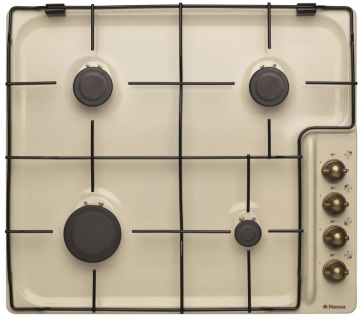  Plita gaz incorporabila Hansa BHGW63100020, 4 arzatoare (1x4cm, 2x6.5cm ,1