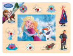 Puzzle mozaic de lemn cu pins, Frozen