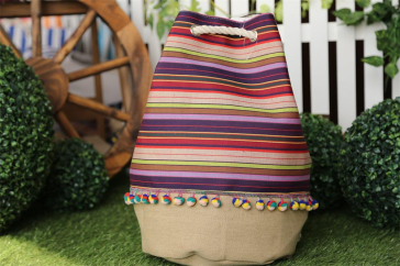 RUCSAC TEXTIL 45X44 CM - STRIPES