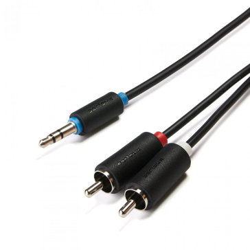 SERIOUX 3.5MM M - 2X RCA M CABLE 1.5M