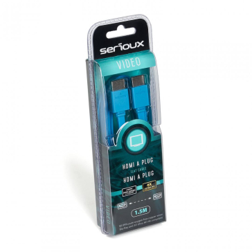 SERIOUX HDMI M-M BLUE FLAT CABLE 1.5M