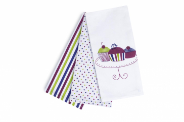 SET 3 PROSOAPE BUCATARIE 45X70CM CUPCAKE