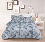 SET CUVERTURA MATLASATA DUBLA GREY