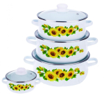 SET GATIT 8 PIESE EMAILATE, SUNFLOWER