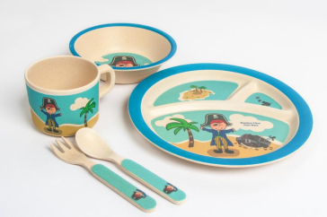 SET MASA 5 PCS. FIBRA DE BAMBUS; PIRATI