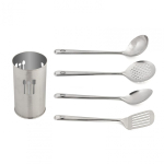 SET: SUPORT+ 4 USTENSILE, INOX