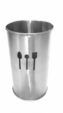 SUPORT USTENSILE INOX,D:10 CM,H:18 CM