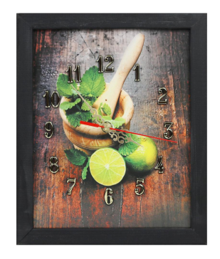 TABLOU CU CEAS INRAMAT 20X25 CM LIME