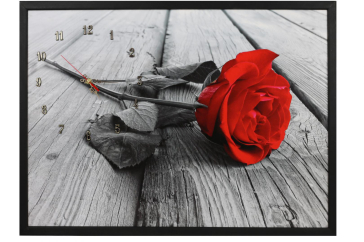 TABLOU CU CEAS INRAMAT 50X70 CM ROSE