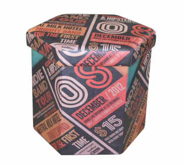 TABURET PLIABIL HEXAGONAL MIX