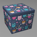 TABURET PLIABIL PVC ALBASTRU CU BUFNITE