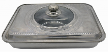 TAVA CUPTOR CU CAPAC, INOX ,35x26x7 CM