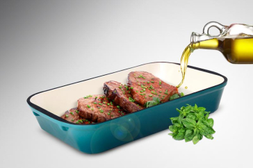 TAVA FONTA EMAILATA, 32 X 22 X 6 CM