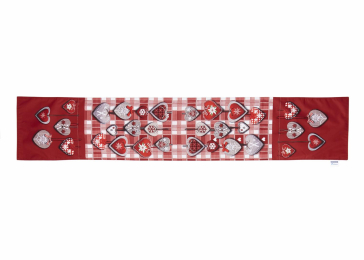 Traversa Masa 33x180 cm - Xmas Rosu