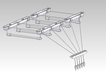 USCATOR DE RUFE METALIC 5 LINII 1,6M
